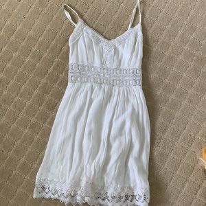 White Crochet Mini Dress Size XS
